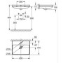 Lavabo Suspendu Rectangulaire en Porcelaine Vitrifiée GROHE Euro Ceramic 60 cm