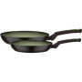 Set de 2 poêles induction GSW AVOCADO - Aluminium forgé vert Ø 24 et 28 cm
