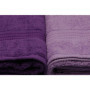 Ensemble de 4 serviettes de bain en coton violet - 70 x 140 cm