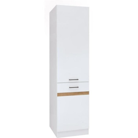 Colonne de Cuisine JUNONA 2 Portes Droite - Blanc Brillant