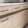 Cuisine d'angle JUNONA 3m40 avec plan de travail en chêne Sonoma