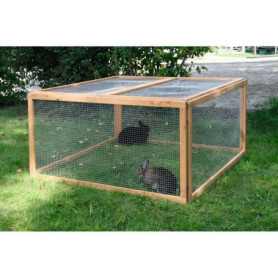Enclos Extérieur Vario Bois pour Rongeurs - Kerbl 120x120cm