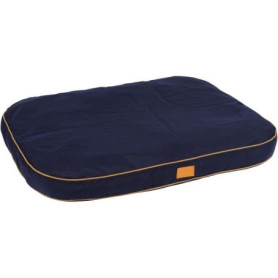 Coussin Doux pour Chiens KERBL Jerome - 60 x 40 cm - Bleu Foncé et Cognac