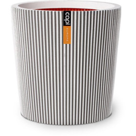 Vase Conique Groove NL en Ivoire - Élégance Design pour Intérieur et Extérieur