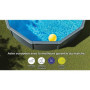 Kit Piscine Hors Sol Ronde en Acier Anthracite Ø370 cm avec Filtre et Échelle