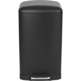 Poubelle de Cuisine à Pédale en Acier Noir Mat - 40L GREENWICH