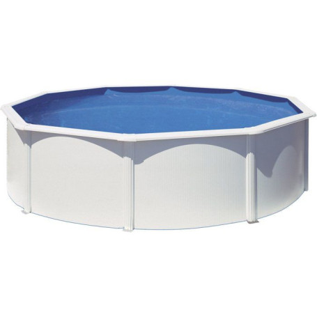 Kit Piscine Hors Sol Ronde GRE Ø480 cm avec Filtration et Échelle