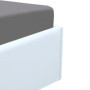 Lit adulte ECLIPSE 140x190 cm avec coffre de rangement en simili blanc