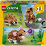 LEGO Creator 3-en-1 : Hamster, Hérisson et Aigle - Jouet de Construction