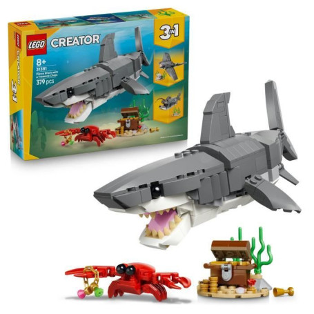 LEGO Creator 3-en-1 : Requin et Coffre au Trésor - Jouet Créatif