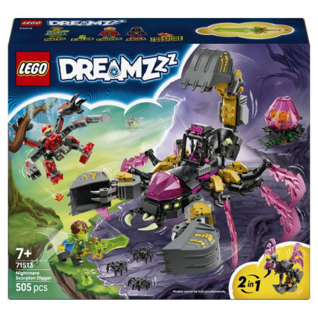 LEGO DREAMZzz La Pelleteuse Scorpion des Cauchemars - Set de Construction 2-en-1
