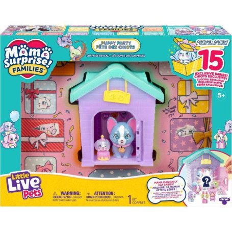 Coffret Fête des Chiots - Maman et 15 Chiots Colorés