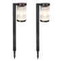 Lot de 2 Balises Solaires LED BEAMLIT - Éclairage Jardin H58 cm