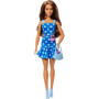 Barbie Poupée Fashionistas en Robe Bleue à Pois