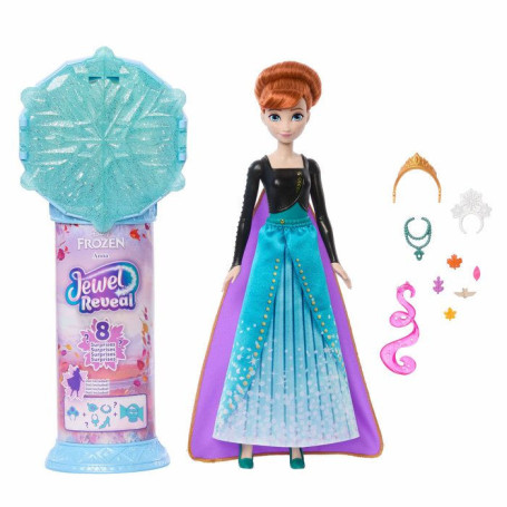 Poupée Jewel Reveal Anna - La Reine des Neiges avec 8 surprises