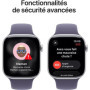 Apple Watch Series 11 GPS 46mm Aluminium Argent avec Bracelet Sport Purple Fog