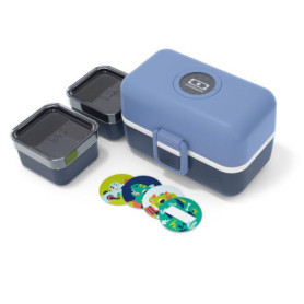 Lunch Box Enfant MONBENTO MB Tresor Bleu Infinity - 3 Compartiments Sans BPA