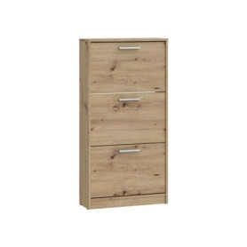 Armoire à chaussures MAC en décor chêne - 6 paires avec 3 abattants