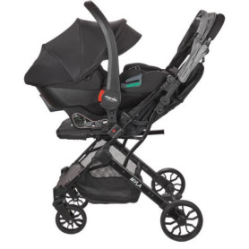 Poussette Combinée 2-en-1 MYLA avec Siège Auto Rimini - Noir