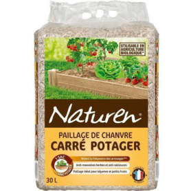 Paillage Carré Potager Naturel 30 L - Protection Efficace des Cultures