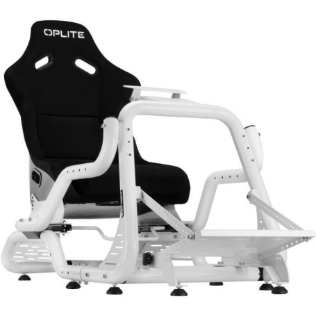 Cockpit de Simulation OPLITE GTR S8 Infinity Force - Acier Carbone Blanc