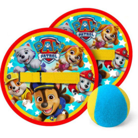Jeu de lance-attrape Pat'Patrouille avec 2 raquettes et balle