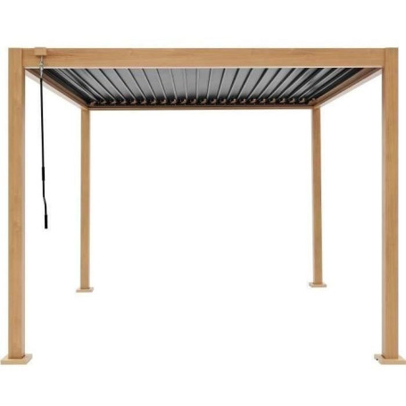 Pergola Bioclimatique GAYA en Aluminium et Acier - 3x3 m