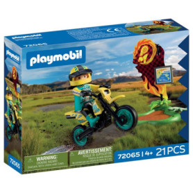 Playmobil Motocross - Véhicule de Course avec Rider et Accessoires