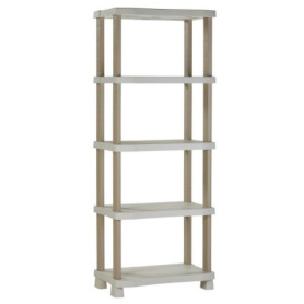 Étagère Beige 5 Niveaux 70 x 45 x 184 cm - PLASTIKEN