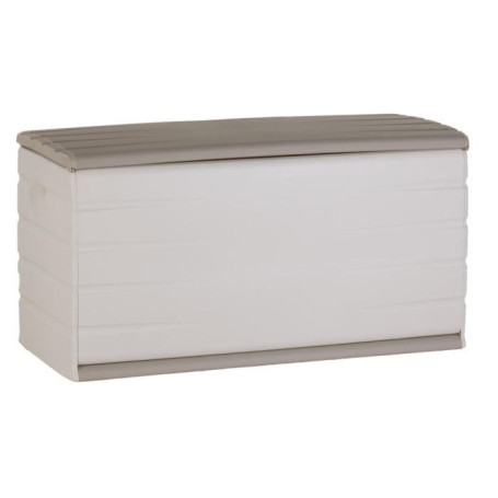 Coffre de Rangement Beige 350L avec Roulettes et Cadenassable