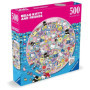Puzzle rond 500 pièces Hello Kitty - Un tourbillon de douceur