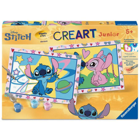 Ravensburger CreArt Junior - Kit de Peinture par Numéros Stitch pour Enfants