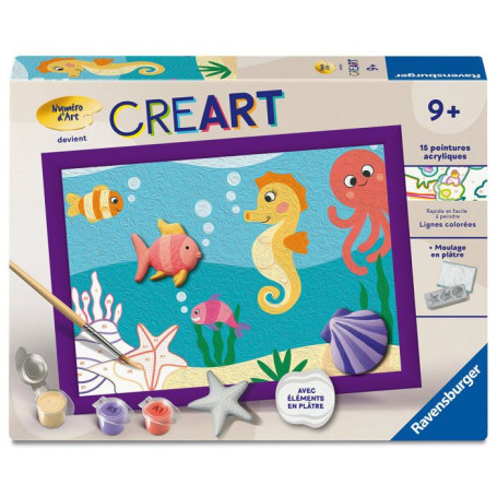 Kit de Peinture par Numéros Ravensburger - Océan 18x24cm pour Enfants