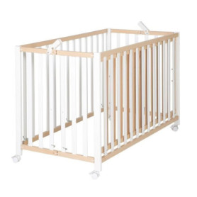Lit Bébé Pliant 60x120 cm avec Roulettes - ROBA