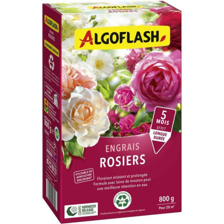 Engrais Spécial Rosiers ALGOFLASH 800 g - Performance Naturelle