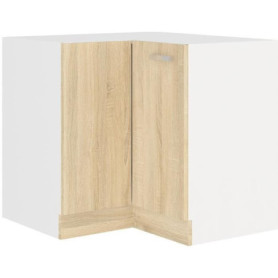 Meuble Bas d'Angle SARA en Chêne Sonoma - Dimensions L83xL83xP48xH82cm