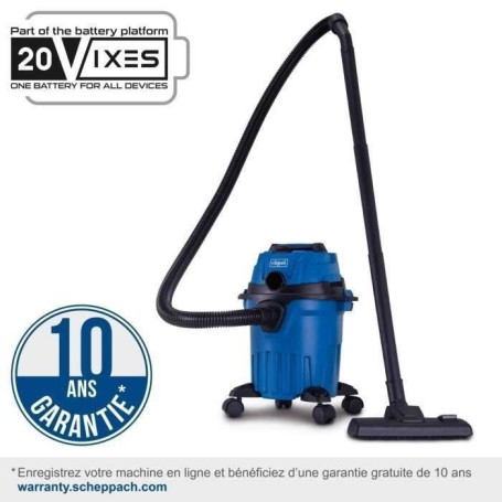 Aspirateur sans fil SCHEPPACH C-NTS15-X avec starterkit 4Ah