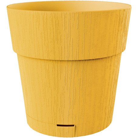 Pot de Fleur Ethica Moutarde 2L - Design Moderne avec Réserve d'Eau