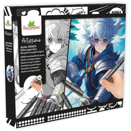 Coffret créatif Héros Guerriers - Dessin et Marqueurs pour Enfants