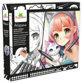 Coffret créatif Kemonomimi avec marqueurs - SYCOMORE