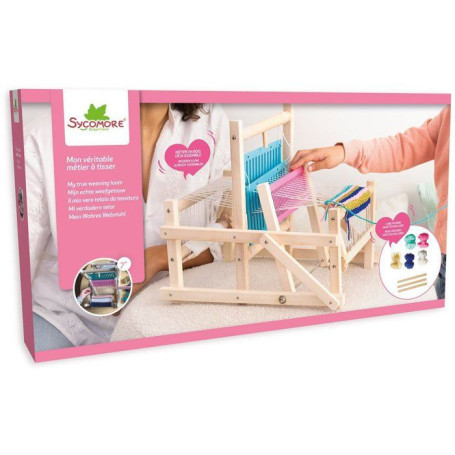 Kit de Tissage en Bois SYCOMORE - Lovely Box pour Enfants à Partir de 7 Ans