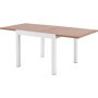 Table de Jardin Extensible CALVI - Aluminium Effet Bois pour 6 Personnes