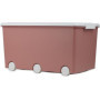 Coffre de Rangement PLAYBOX Maxi avec Roulettes - Rose