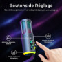 Microphone Gaming RGB K-MIC-NEON - Qualité Pro pour Streaming et Création de Contenu