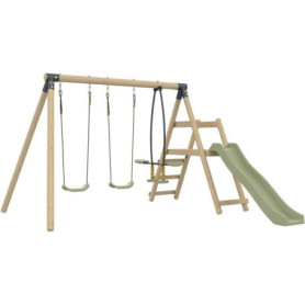 Portique Balançoire en Bois avec Toboggan Sherwood Ajonc - TP Toys