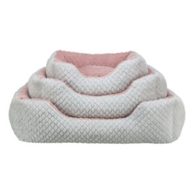 Panier réversible pour chien TRIXIE KALINE MIO - 50 x 40 cm - Gris et Vieux rose