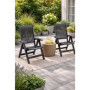 Duo de Fauteuils de Jardin DR Iruba en Anthracite - GROSFILLEX
