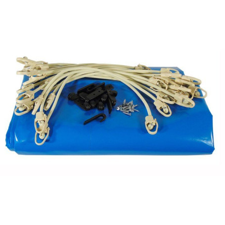Bâche de sécurité UBBINK pour piscine bois 360 cm - Couleur bleue