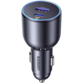 Chargeur de voiture UGREEN 63W avec USB-C et USB-A - Gris élégant