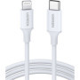 Câble Lightning UGREEN en Silicone USB-C 1m - Blanc Durable